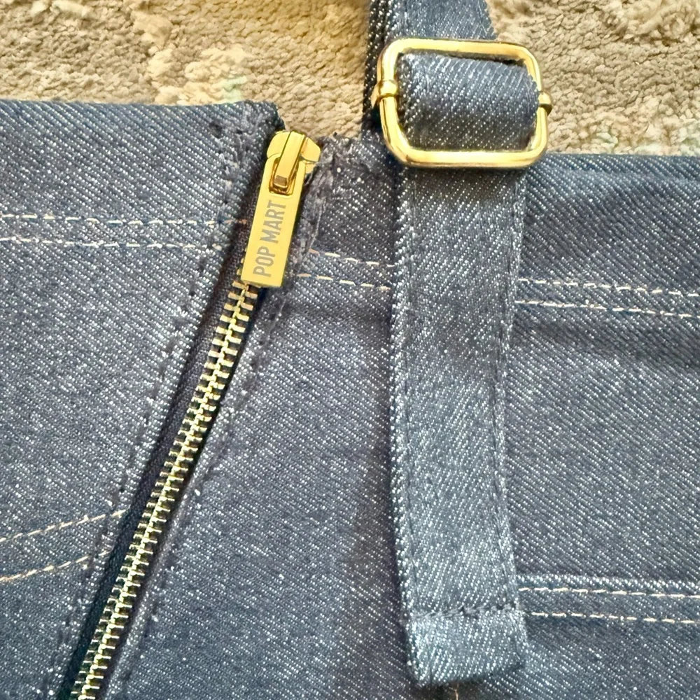 POP MART LABUBU The Monsters Fall in Wild Series Denim Apron Bag
